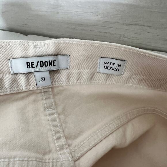 RE/DONE 40s Zoot Straight Jeans Vintage White Denim Size 31 - Picture 4 of 12